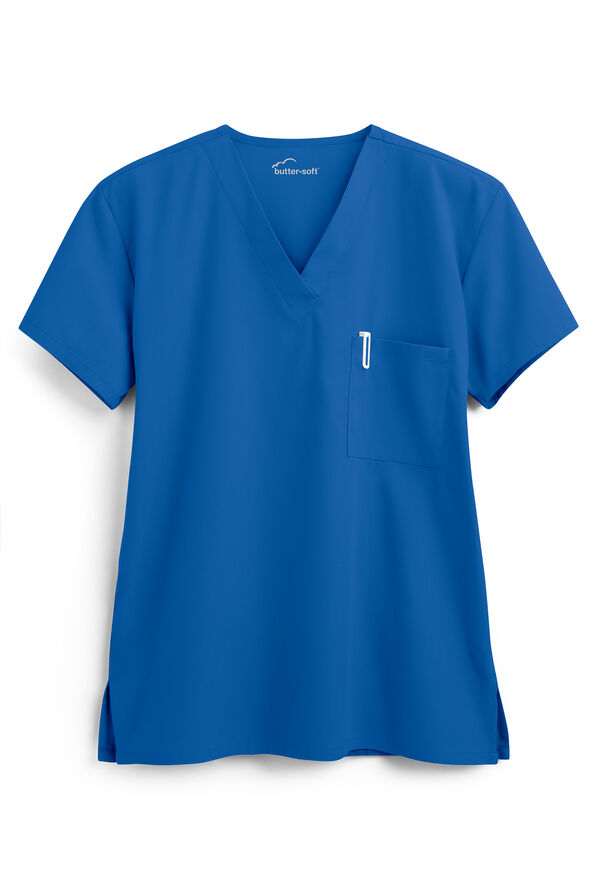 Women's 4-Pocket Curved Neck Zipper Scrub Top – Uniforms Number One